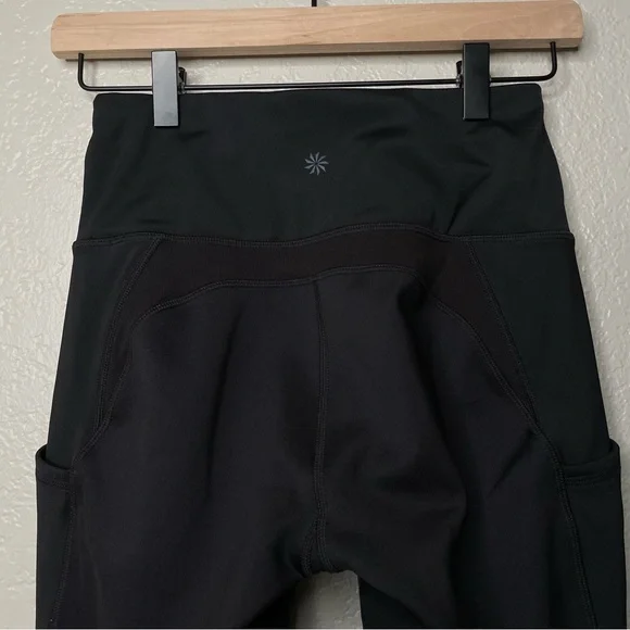 Athleta Frost High Traverse Tight Floral Leggings Black & Blue - Picture 8 of 11